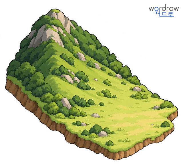 산기슭 뜻그림