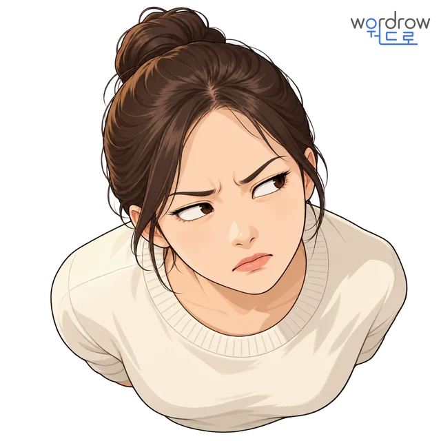 흘기다 뜻그림